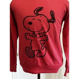Snoopy Collectible Old Navy Red Sweatshirt Red Size Medium